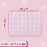 Kuber Industries Rectangular Dog & Cat Bed|Premium Cool Ice Silk with Polyester With Bottom Mesh|Multi-Utility Self-Cooling Pad For Dog & Cat|Light-weight & Durable Dog Bed|ZQCJ001P-XL|Pink(Pack Of 6)